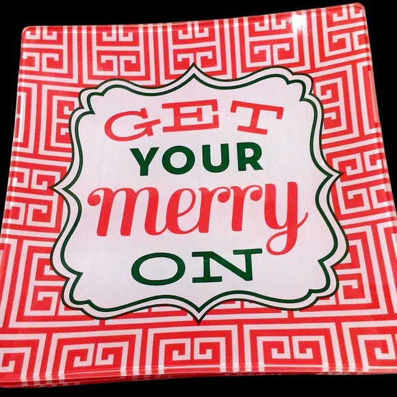 Christmas Dessert Plates,  Glass Plates,  Snack Plates,  Country Cottage Plates - Picture 4 of 10